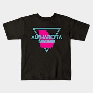 Alpharetta Georgia Retro Vintage Triangle GA Kids T-Shirt